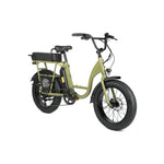 Pedal Brewer Electric Fat Tyre Cruiser Bike Dark Green 540Wh Battery